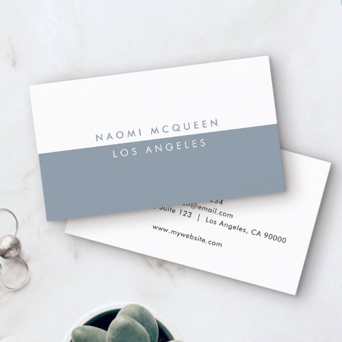 Minimalist Modern Luxury Dusty Blue  Business Card