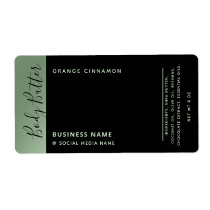 Minimalist modern luxury typography black green label