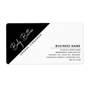 Minimalist modern luxury typography black & white label