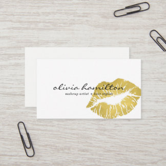 Minimalist Modern Makeup Artist Business Cards