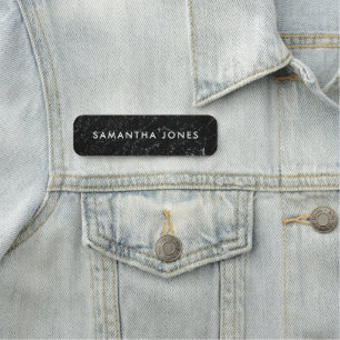 Minimalist Modern Marble Name Tag