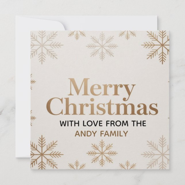 Minimalist Modern Merry Christmas Card (Front)