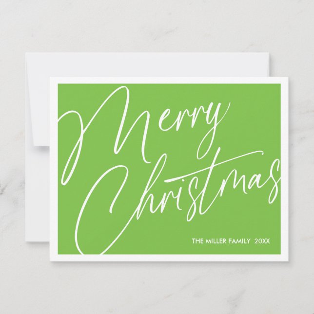 Minimalist Modern Merry Christmas Card – Custom (Front)
