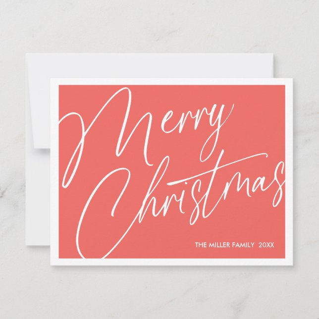 Minimalist Modern Merry Christmas Card – Custom (Front)