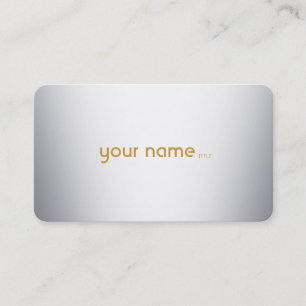 Minimalist Modern Metal Business Card