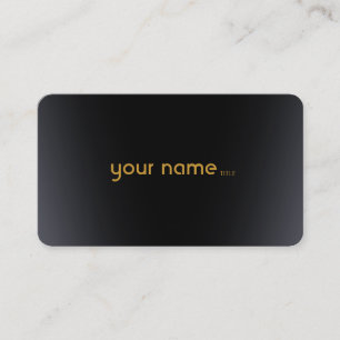 Minimalist Modern Metal Schwarz Business Card