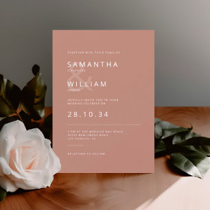Minimalist modern mix & match elegant wedding invitation