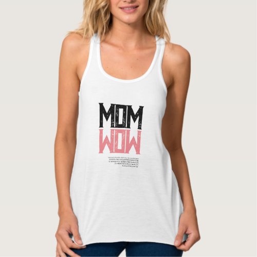 Minimalist Modern Mom WOW Life Hashtag Tank Top