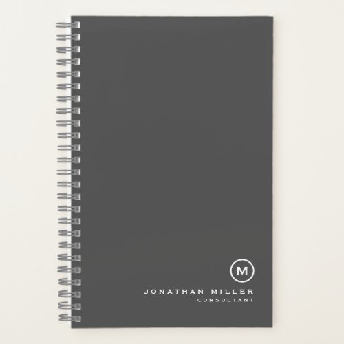 Minimalist Modern Monogram 55 x 85 Notebook