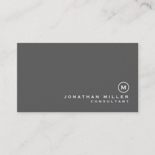 Minimalist Modern Monogram Business Card