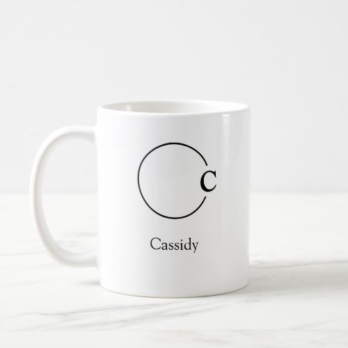 Minimalist Modern Monogram Coffee Mug