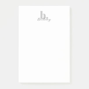 Minimalist Modern Monogram Elegant Script Post-it Notes