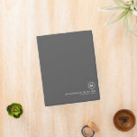 Minimalist Modern Monogram Mini Binder<br><div class="desc">Minimalist Modern Monogram Mini Binder Gray Name Title Company Subject. A modern minimalist mini-binder for home or office, a simple modern monogrammed binder for your workspace. Ideal for consultants, lawyers, real estate agents, teachers, corporate or executive coaches, or any other professional, or a thoughtful office gift for him or her....</div>