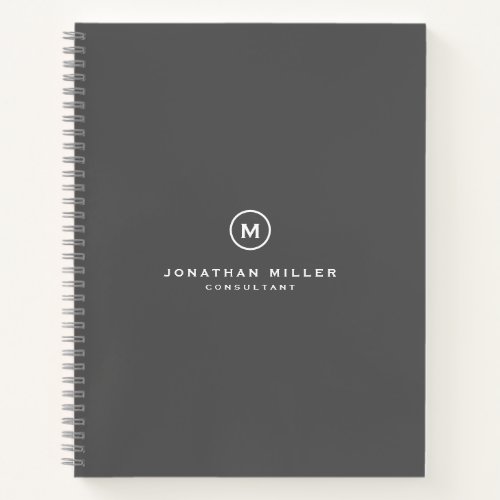 Minimalist Modern Monogram Notebook