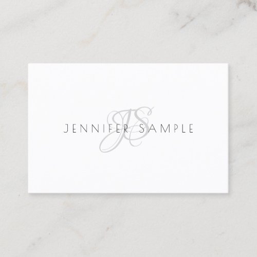 Minimalist Modern Monogram Professional Simple Business Card