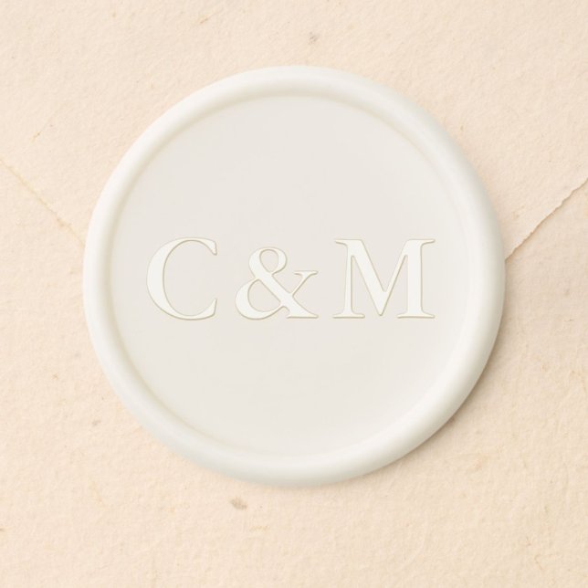 Minimalist Modern Monogram  Wax Seal Sticker (Minimalist Modern Monogram Wax Seal Sticker)