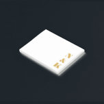 Minimalist Modern Monogram Yellow and White Custom Post-it Notes<br><div class="desc">Minimalist Modern Monogram Yellow and White Wedding Personalized Stationery Post-it Notes</div>