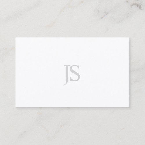 Minimalist Modern Monogrammed Simple Template Business Card