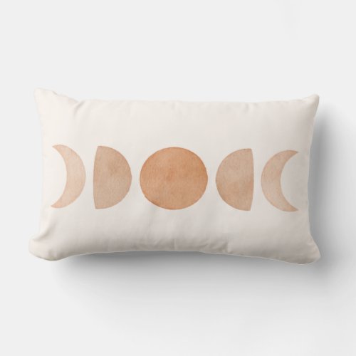 Minimalist  Modern Moon Phases Design  Lumbar Pillow