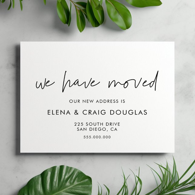 Minimalist modern moving announcement postcard (Creator Uploaded)