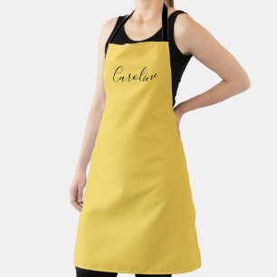 Minimalist modern mustard yellow apron
