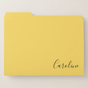 Minimalist modern mustard yellow file folder