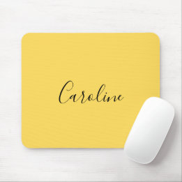 Minimalist modern mustard yellow mouse pad