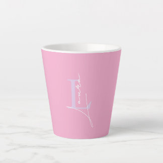 Minimalist modern name initials  latte mug