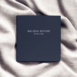 Minimalist Modern Navy Blue 3 Ring Binder<br><div class="desc">Minimalist binder.</div>