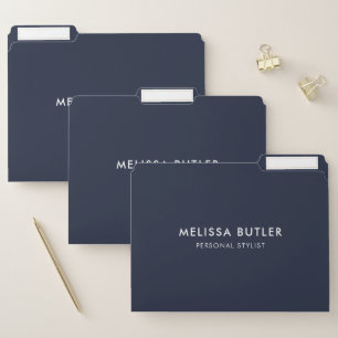 Minimalist Modern   Navy Blue And Blush File Folder