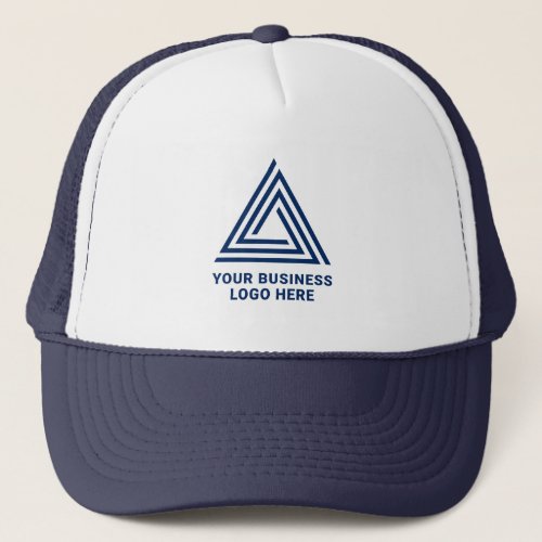 Minimalist Modern Navy Blue Business Logo Trucker Hat