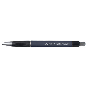 Minimalist Modern Navy Blue Pen