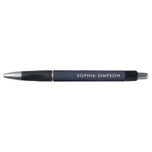 Minimalist Modern Navy Blue Pen