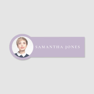 Minimalist Modern Neutral photo Name Tag