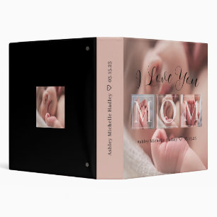 Minimalist Modern New Baby's First Year 3 Ring Binder