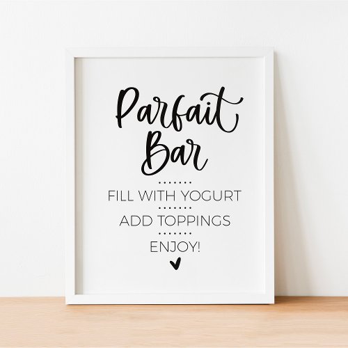 Minimalist Modern Parfait Bar Brunch Sign