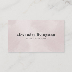 Minimalist Modern Pastel Pearl Watercolor Creative Business Card
