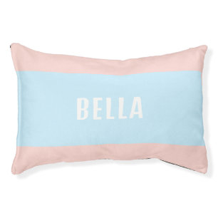 Minimalist Modern Pastel Personalized Pet Bed