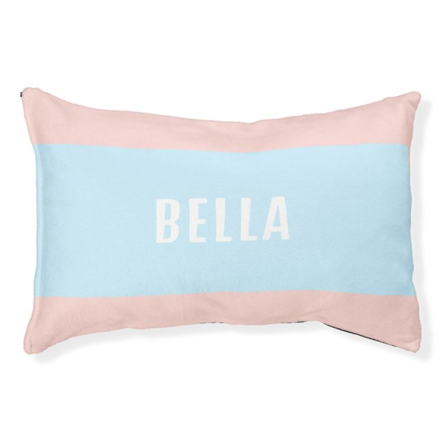 Minimalist Modern Pastel Personalized Pet Bed (Front)