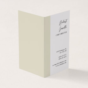 Minimalist Modern Pastel White Color Personalized Business Card