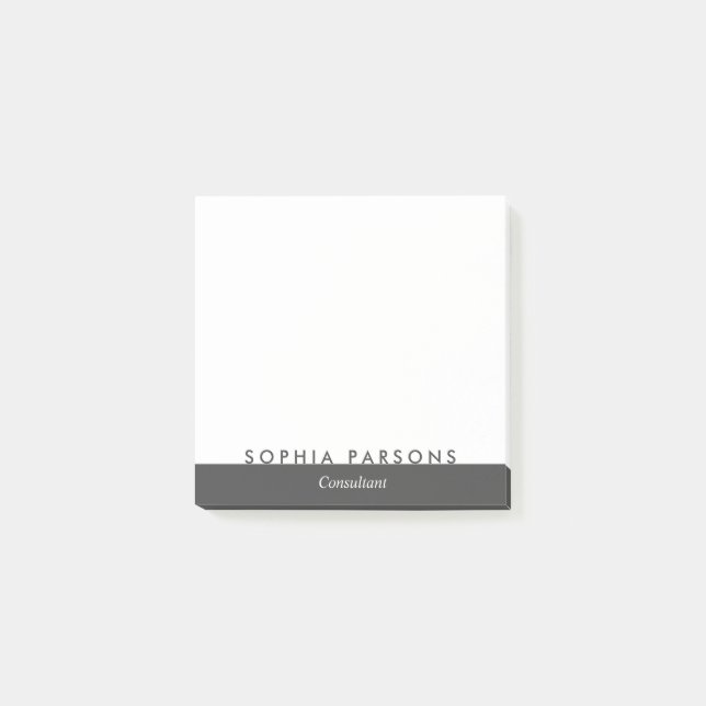 Minimalist Modern Personalised Post it Notes (Front)