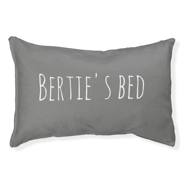 Minimalist, modern, personalised, typography, pet bed (Front)