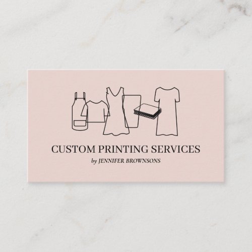 Minimalist Modern Personalized Custom Print Business Card