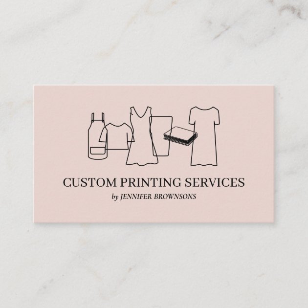 Minimalist Modern Personalized Custom Print Business Card