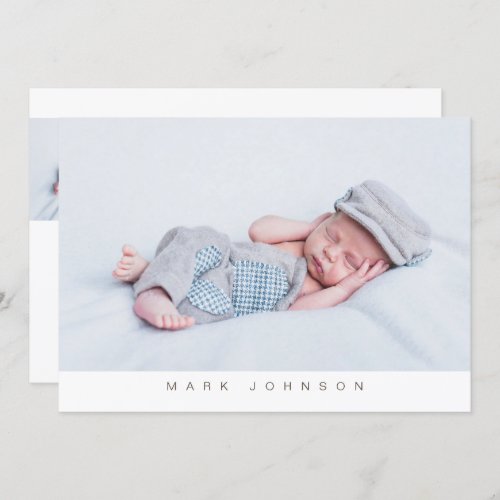 Minimalist Modern Photo Baptism Party Invitation