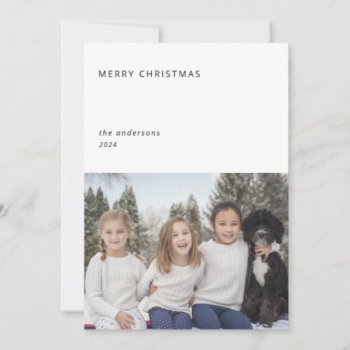 Minimalist Modern Photo Christmas  Holiday Card