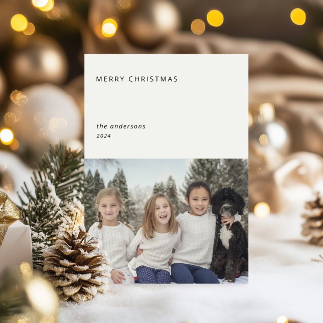 Minimalist Modern Photo Christmas  Holiday Card (Creator Uploaded)