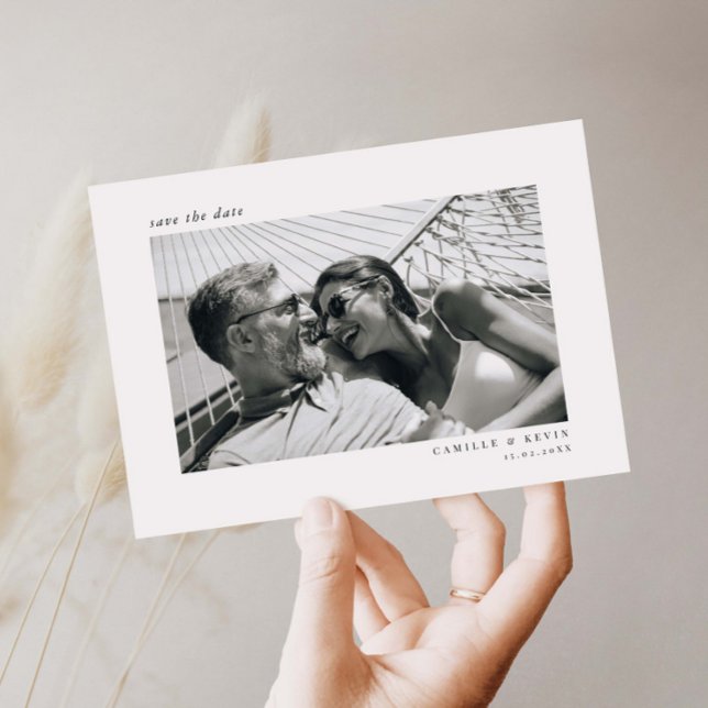 Minimalist modern photo Save the Date Invitation (Creator Uploaded)