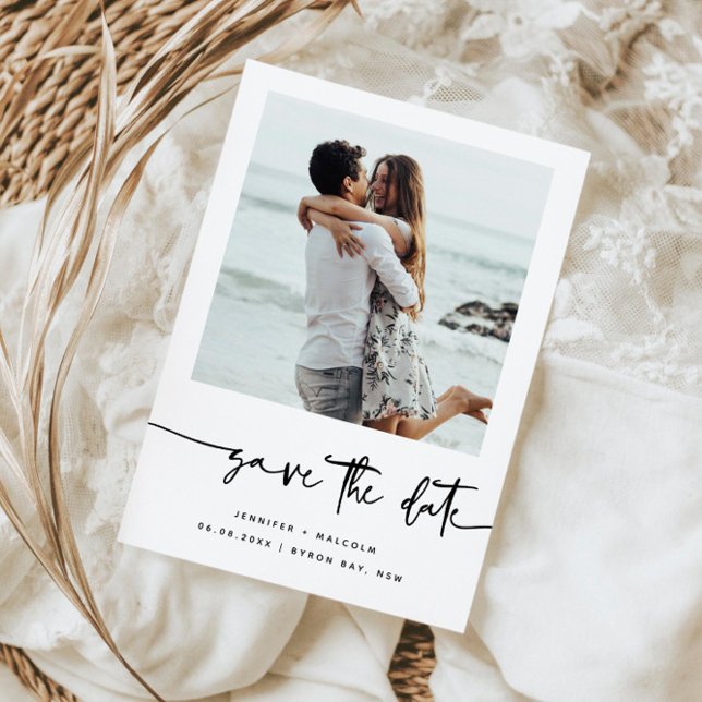 Minimalist modern photo Save the Date Invitation (Creator Uploaded)