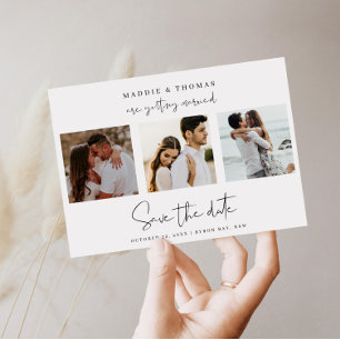 Minimalist modern photo Save the Date Invitation